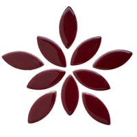 Ceramic Petals 25mm Merlot