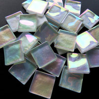 Cristal ondulado iridiscente de 20 mm blanco