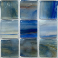 Pastilha de Vidro Tiffany Glacier 20mm Azul Maré