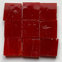 Pastilha de Vidro Tiffany Glacier 10mm Vermelho Coral