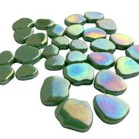 Flor de Sakura Nacarada Verde Prado