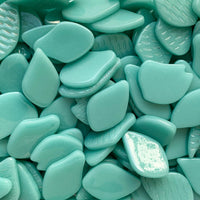 Verre Mosaique - glass mosaic -Glasmosaik-glasmozaïek-Bloemblaadjes Glas Lichtcyaan - mosaicshop