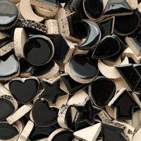 Verre Mosaique - glass mosaic -Glasmosaik-glasmozaïek-Charms Zwart - mosaicshop