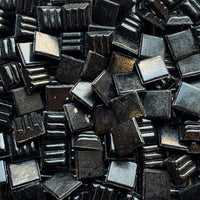 Verre Mosaique - glass mosaic -Glasmosaik-glasmozaïek-Glasmozaiek 10mm Zwart - mosaicshop