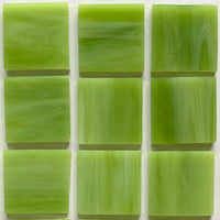 Verre Mosaique - glass mosaic -Glasmosaik-glasmozaïek-Glasmozaiek Tiffany Glacier 20mm Groene Thee - mosaicshop