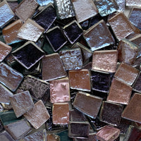 Verre Mosaique - glass mosaic -Glasmosaik-glasmozaïek-Glastegel met Spiegel Violetmix - mosaicshop