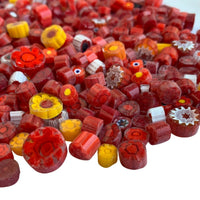 Verre Mosaique - glass mosaic -Glasmosaik-glasmozaïek-Millefiori Roodmix - mosaicshop
