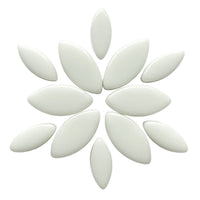 Verre Mosaique - glass mosaic -Glasmosaik-glasmozaïek-Ottoman Bloemblaadjes Wit - mosaicshop