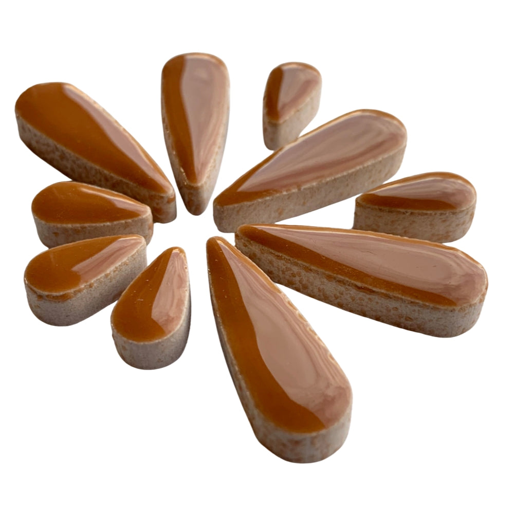 Ceramic Teardrops  Brown