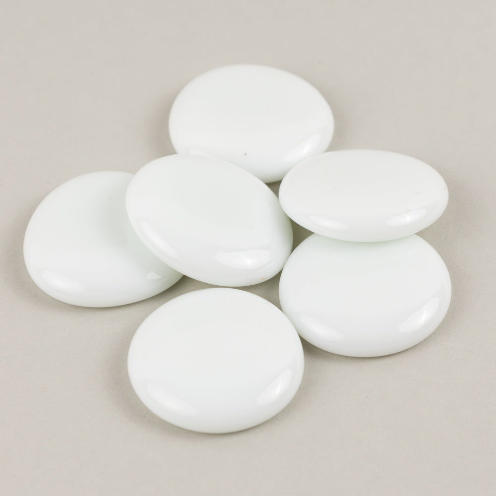 Gotas de Vidro XL 30-36mm Branco