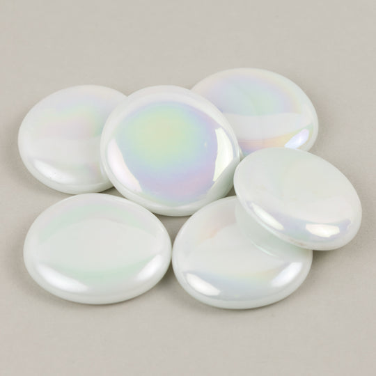 Gotas de Vidro XL 30-36mm Opala Branco