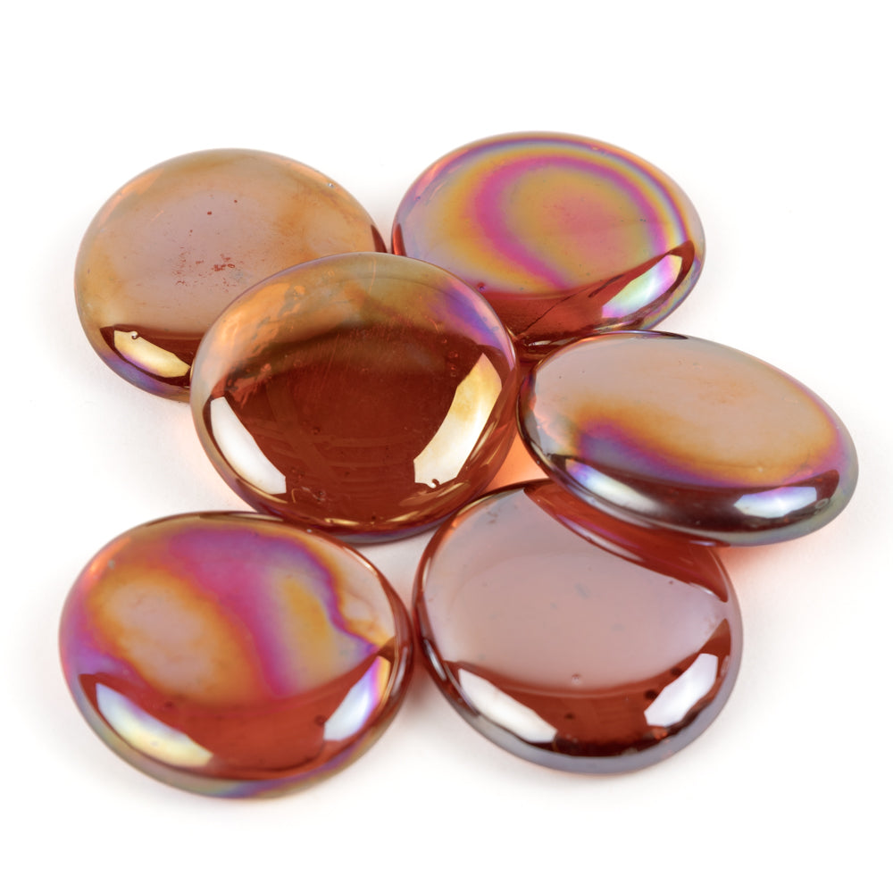 Gotas de Vidro XL 30-36mm Laranja Diamante
