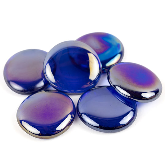 Gotas de Vidro XL 30-36mm Diamante Azul