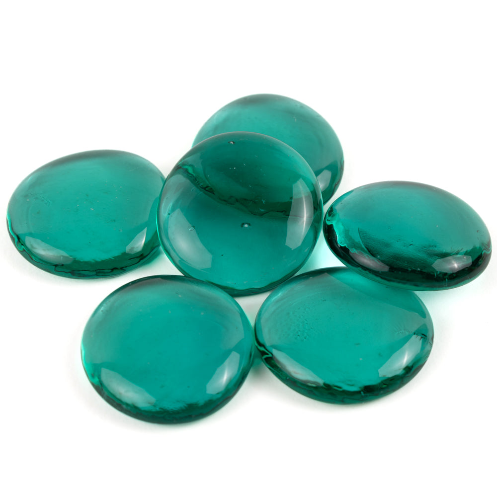 Glass Nuggets XL 30-36mm Teal Crystal
