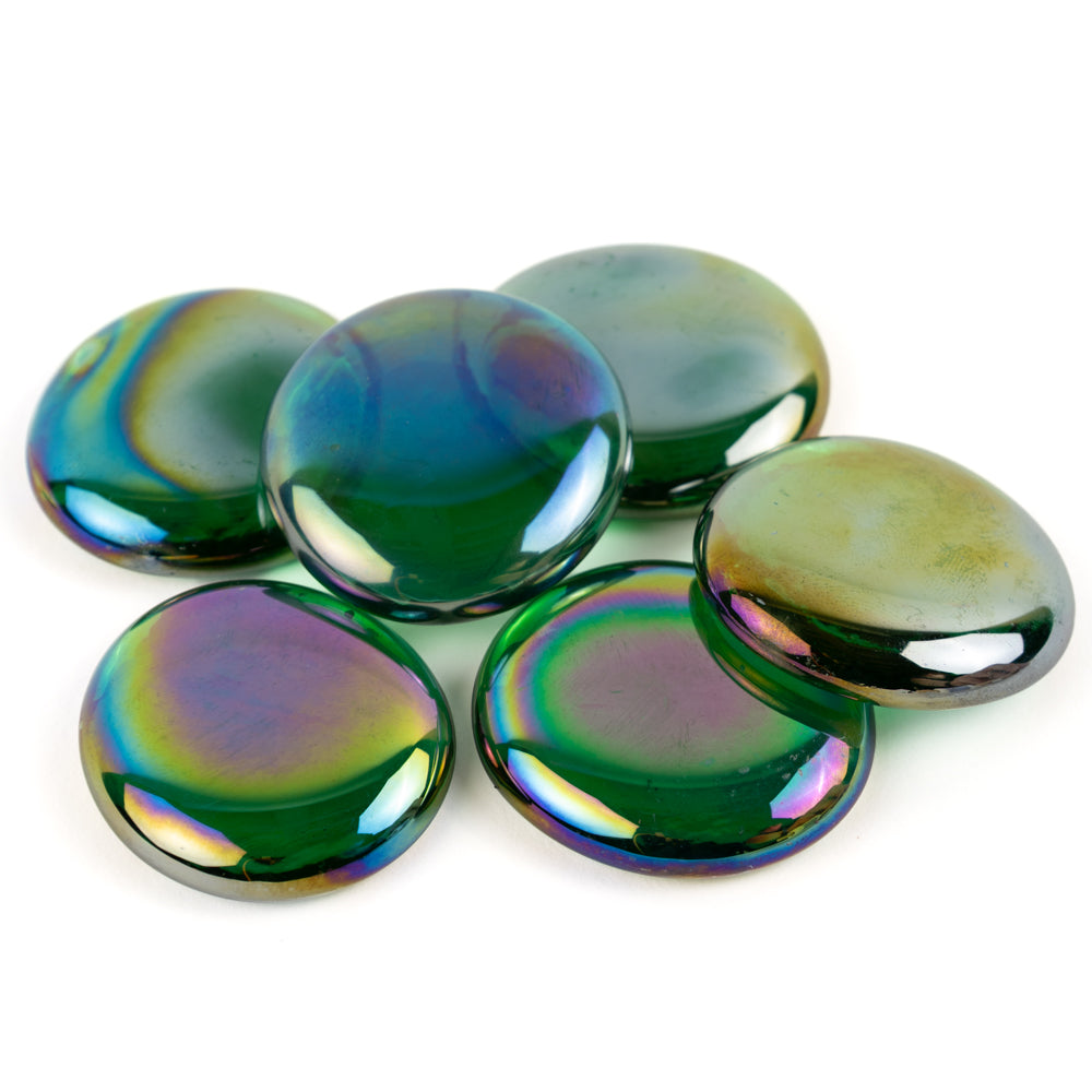 Gotas de Vidro XL 30-36mm Diamante Esmeralda