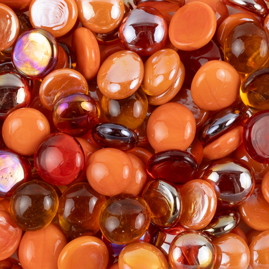 Billes de Verre  16-20 mm Orange Mix