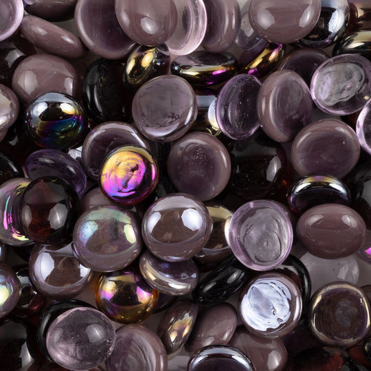 Billes de Verre  16-20 mm Violet Mix