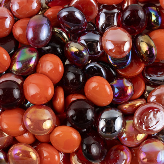 Billes de Verre  16-20 mm Rouge Mix