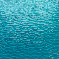 Plaque de Verre Turquoise Ondulé