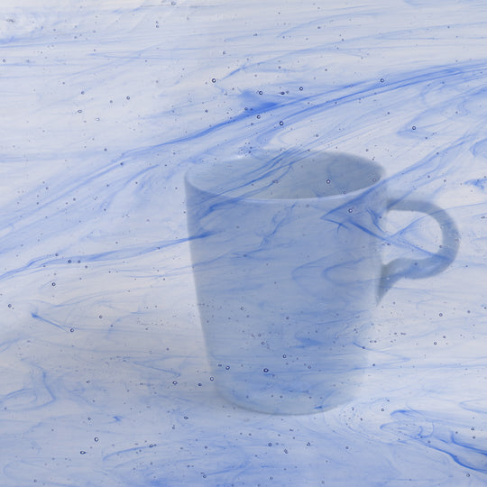 Plaque de Verre Bleu Clair Vaporeux