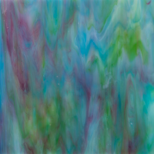 Glass Plate Turquoise Teal Lilac Ripple