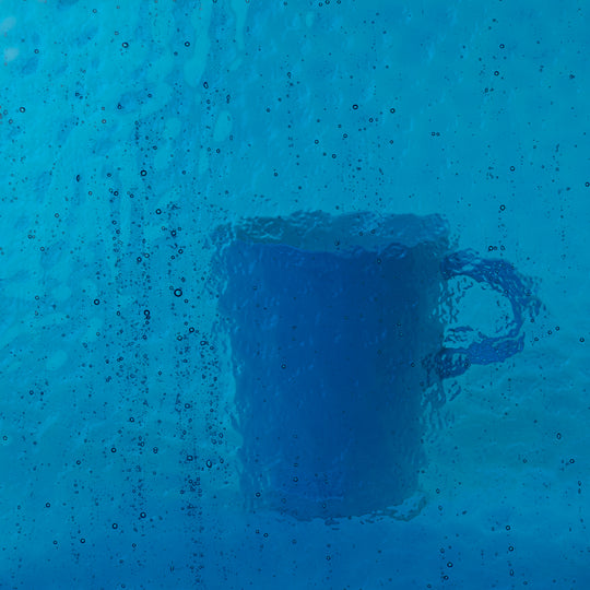 Plaque de Verre Turquoise Martelé