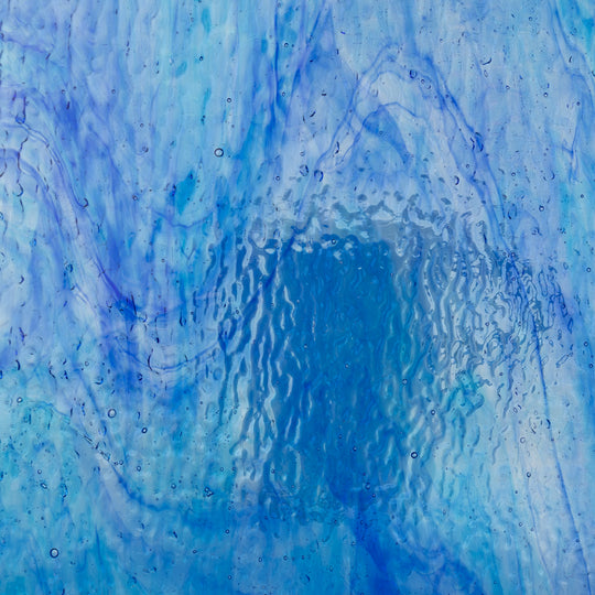 Plaque de Verre Turquoise Vague Ondulée