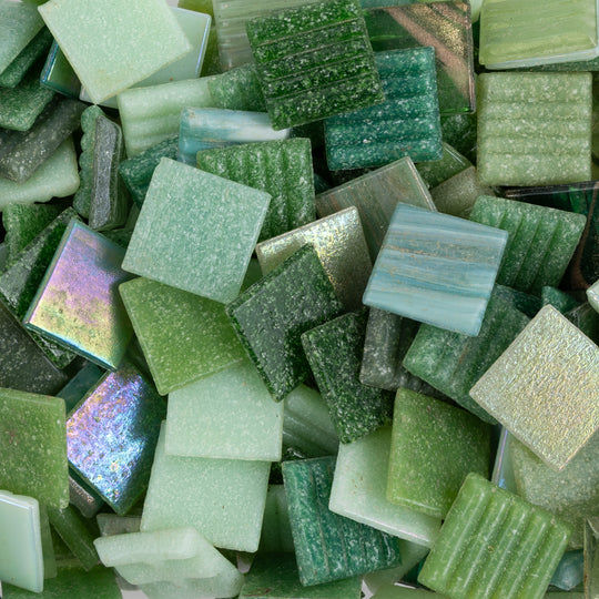 Pastilha de Vidro Sortido Verde 20mm