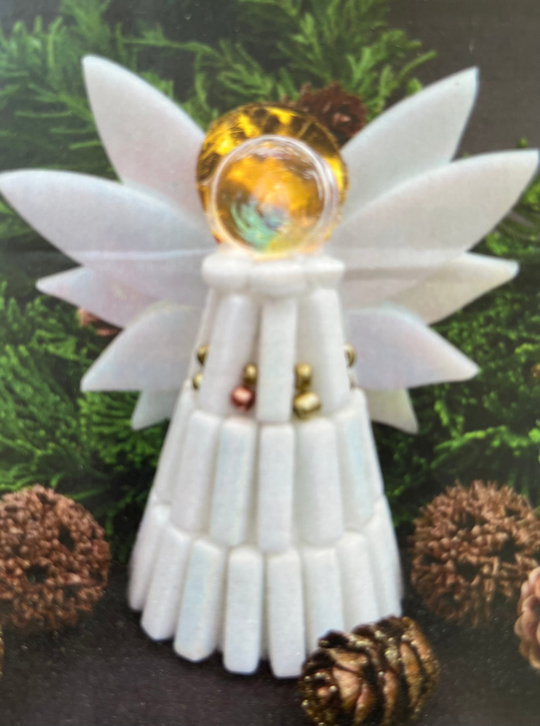 Anjo de Natal Branco (3 unidades)