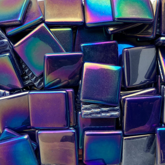 Pâtes De Verre Nácar 25mm Azul Real