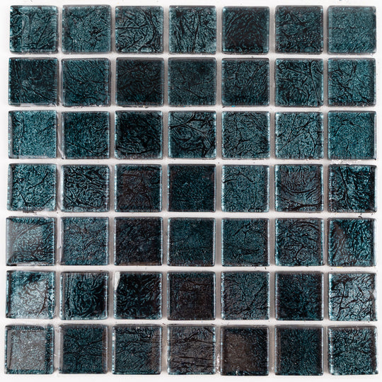 Pâtes de Verre Miroir Colorées 20mm  Onyx