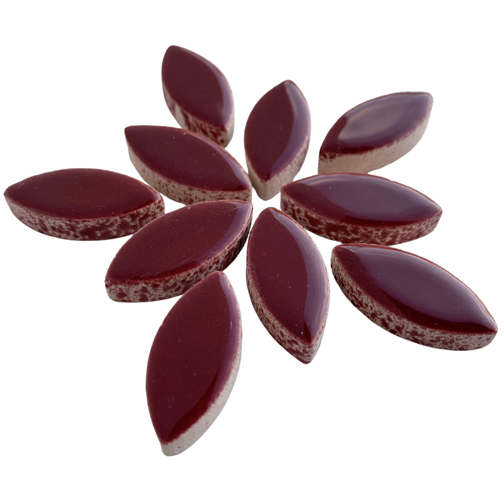 Ceramic Petals 25mm Merlot