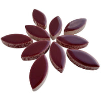 Ceramic Petals 25mm Merlot