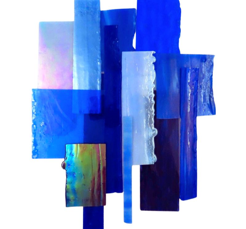 Fragmentos de Vidro XL Azul Celeste