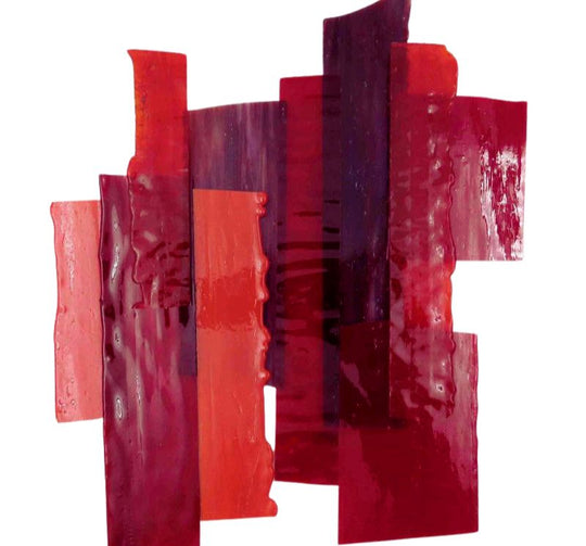 Fragmentos de Vidro XL Vermelho Fogo