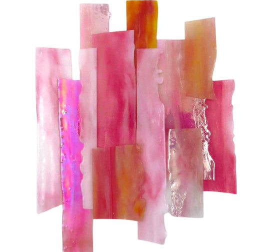 Fragmentos de Vidro XL Rosa