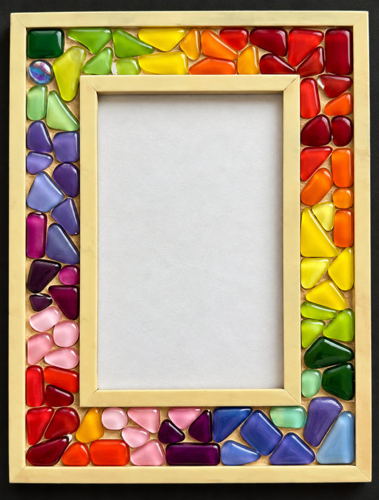 Cadre photo arc-en-ciel