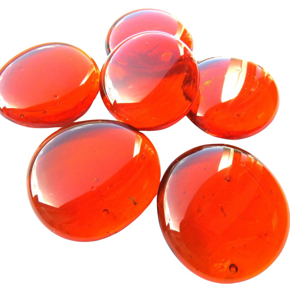 Gotas de Vidro XL 30-36mm Laranja Cristal