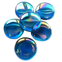 Gotas de Vidro XL 30-36mm Diamante Turquesa