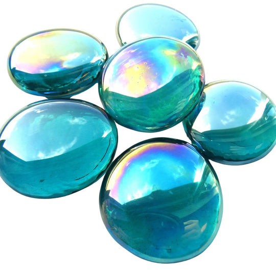 Gemas de Vidrio XL 30-36mm Cian Diamante