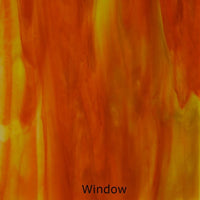 Plaque De Verre Orange Foncé Jaune