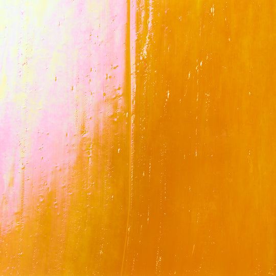 Plaque de Verre Orange Iridescent