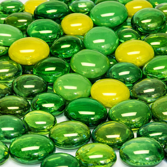 Gemas de Vidrio 16-20mm  Verde Mix
