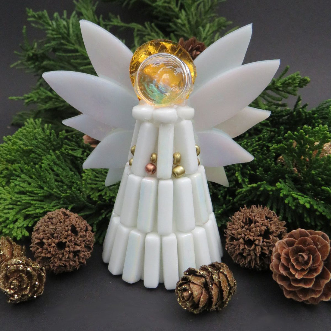 Ángel de Navidad Blanco (3 piezas)