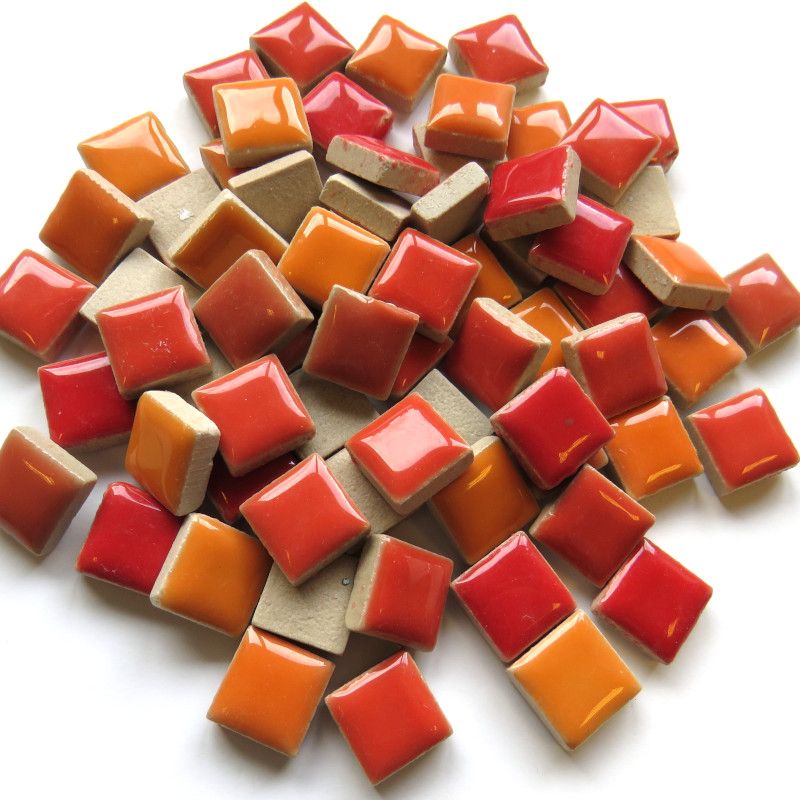 Ceramic 12mm Red-Orange Mix