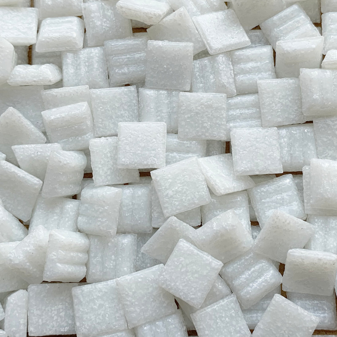 Pâte de verre 10mm Blanc Glacé (en vrac)