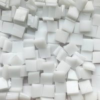 Pastilhas de vidro Tiffany Glacier soltas de 15 mm, cor Branco