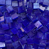 Pastilhas de vidro Tiffany Glacier soltas de 15 mm, cor Cobalto