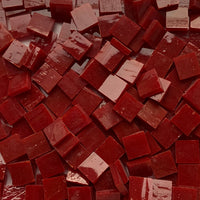 Pastilha de Vidro Tiffany Glacier 10mm Vermelho Coral
