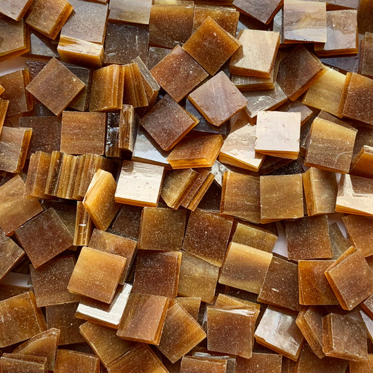 Glacier Tiffany Glass Mosaic 15mm – Amber